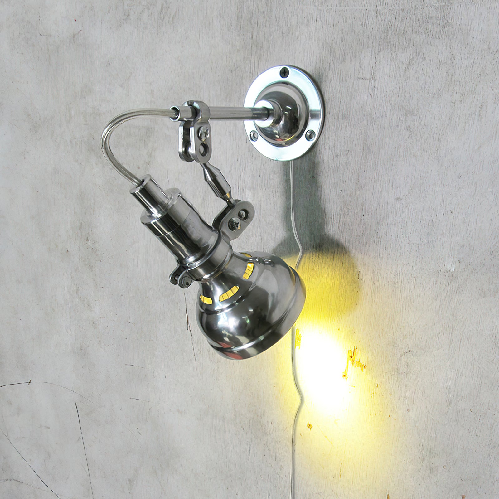 Allirora Vintage Rocker Arm Metal Wall Lamp - Lamp Copper