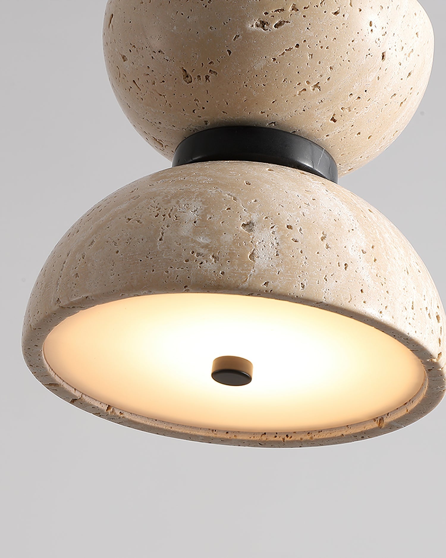 Tersus Travertine Hourglass Pendant Light Double-dome - Letslighting