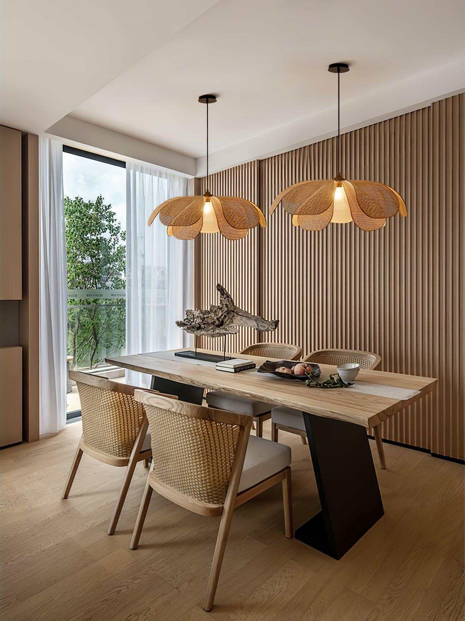 Rattan Petal Pendant Lamp - Blowlighting