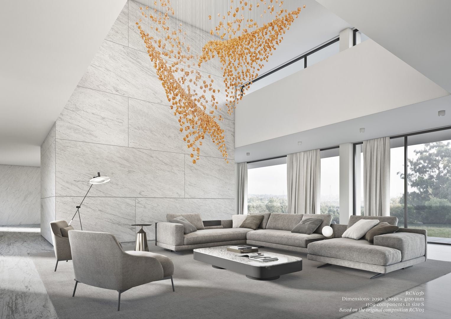 Raw Artistique Luxe Cristal Personnalisable Lustre