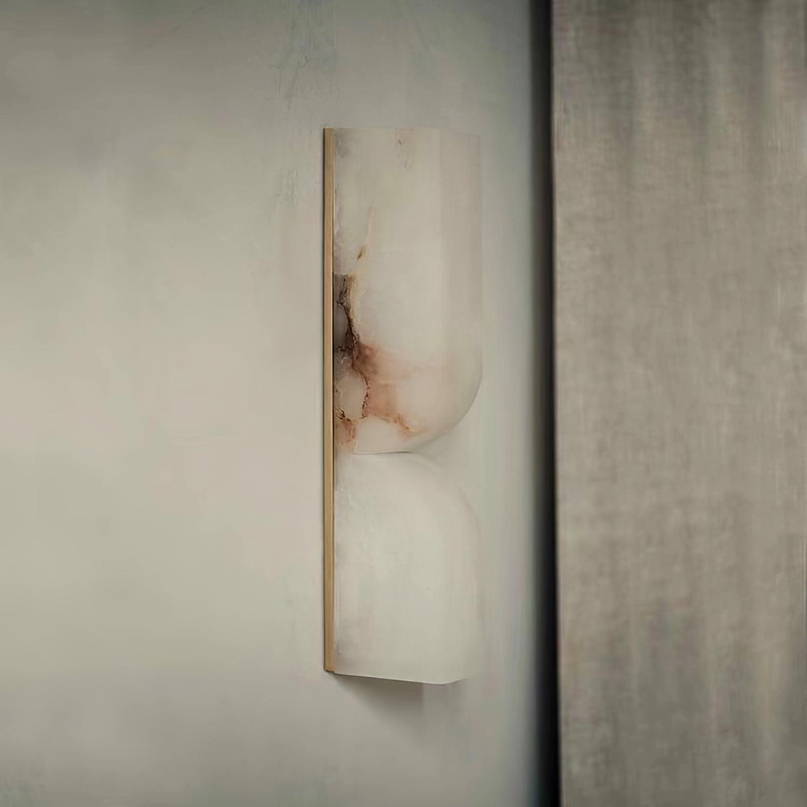 Lyvenisra Modern Minimalist Rectangular Alabaster Wall Lamp - Lamp Copper