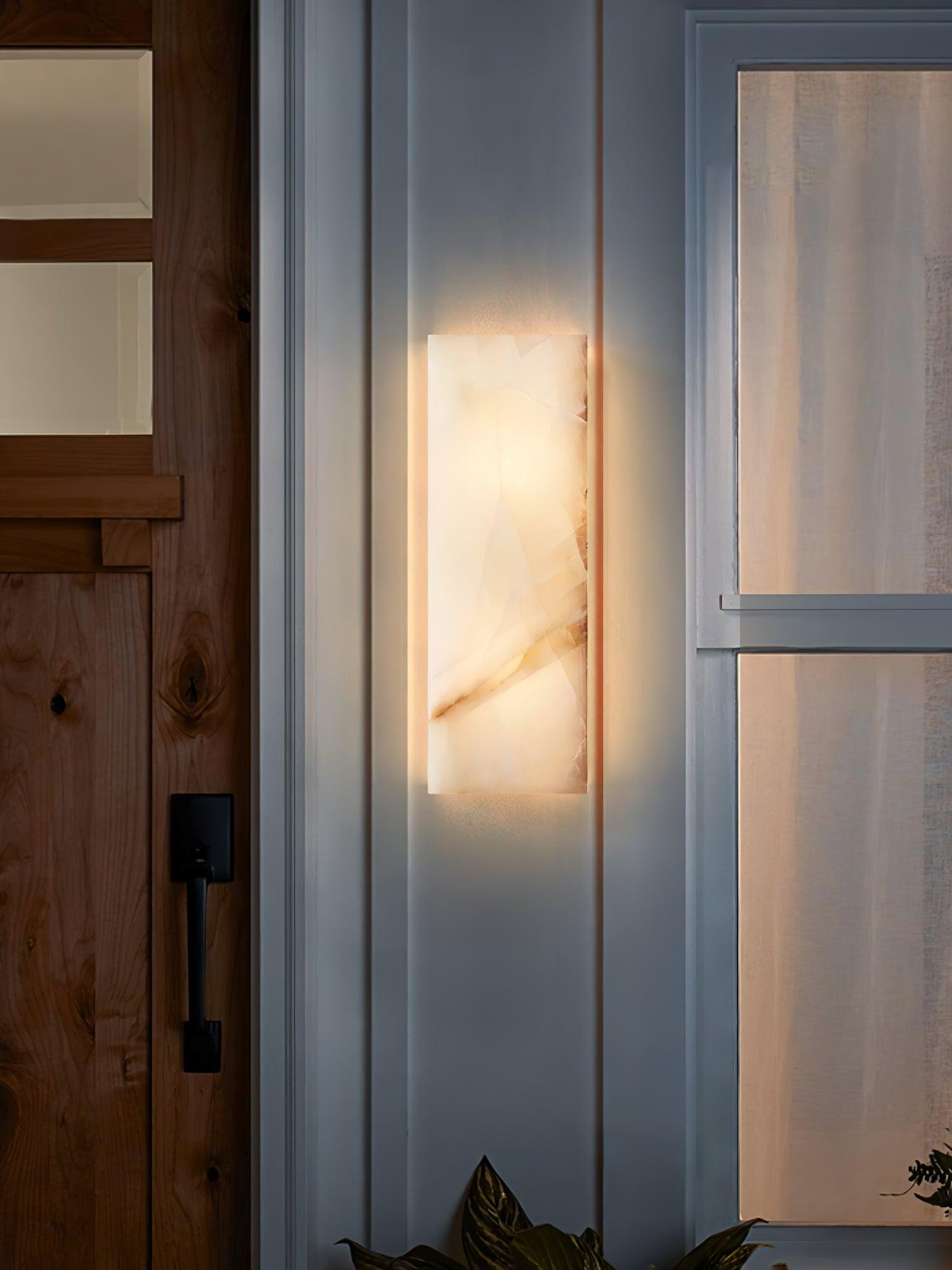 Orvian Minimalist Alabaster Outdoor Wall Light - Letslighting