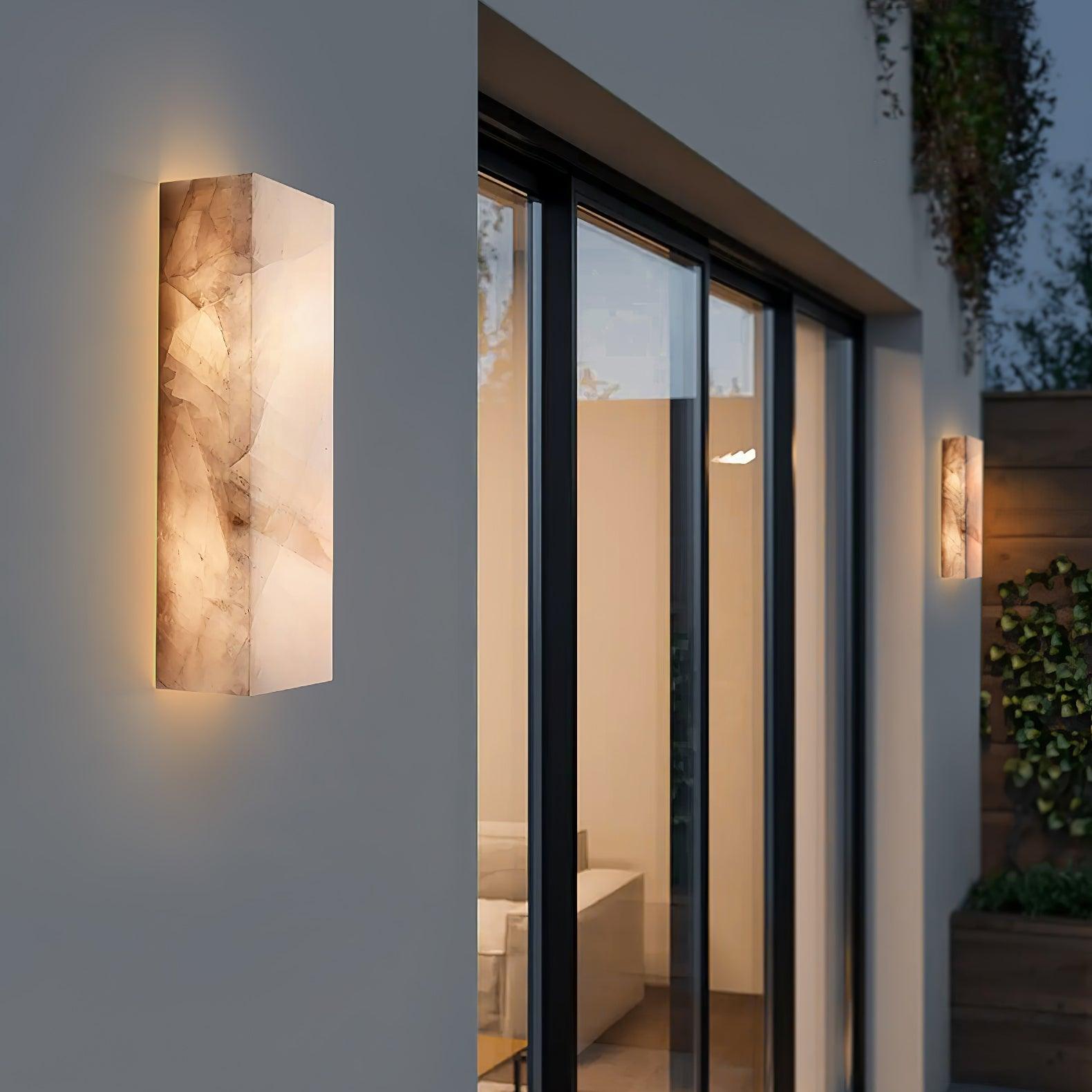 Orvian Minimalist Alabaster Outdoor Wall Light - Letslighting