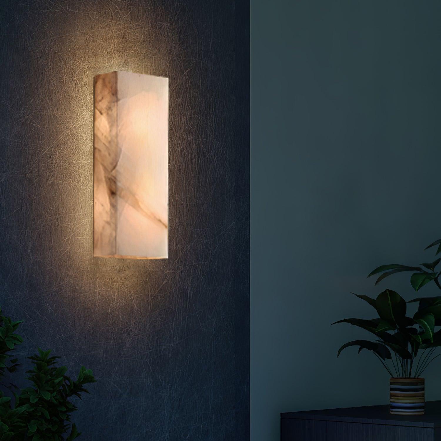 Orvian Minimalist Alabaster Outdoor Wall Light - Letslighting