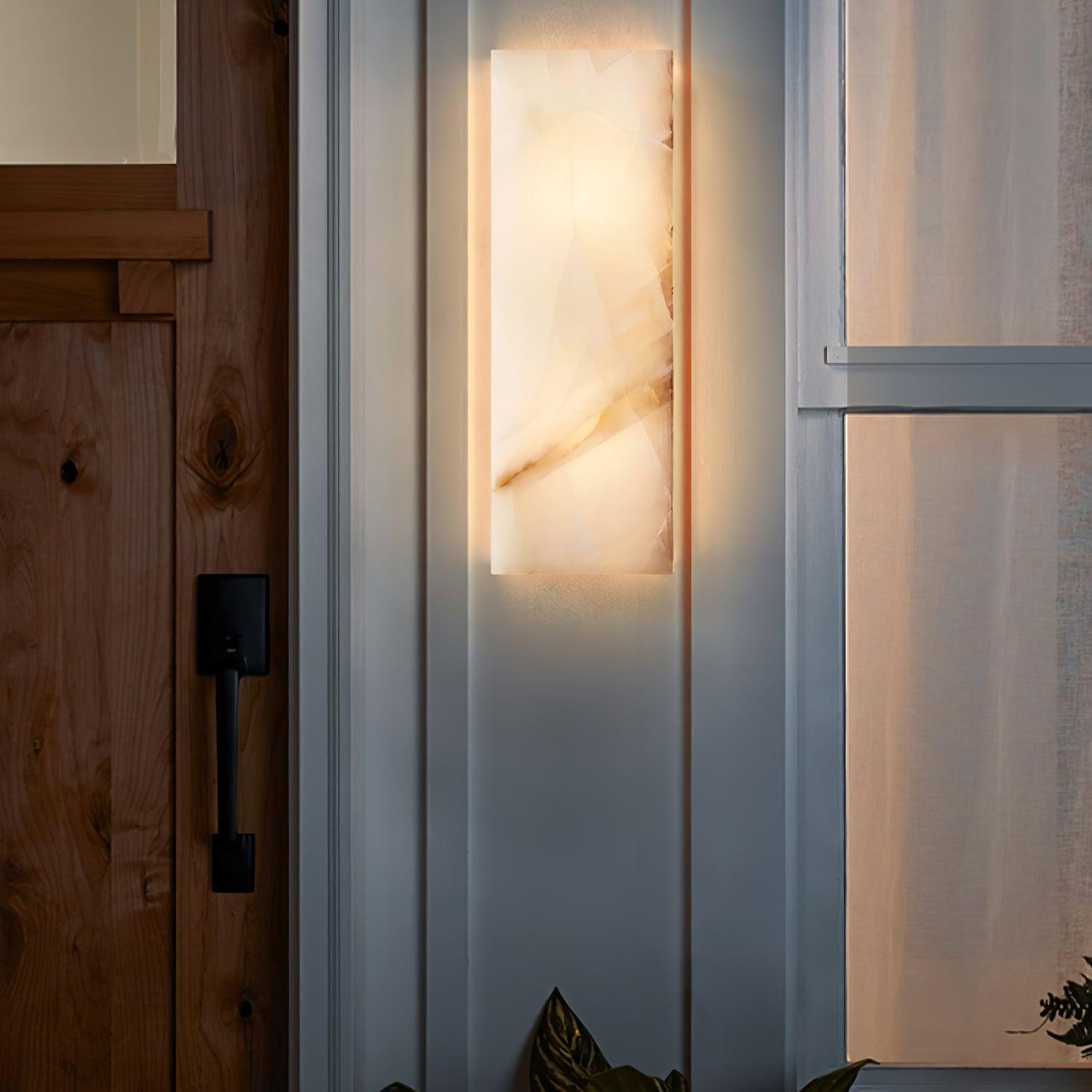 Orvian Minimalist Alabaster Outdoor Wall Light - Letslighting