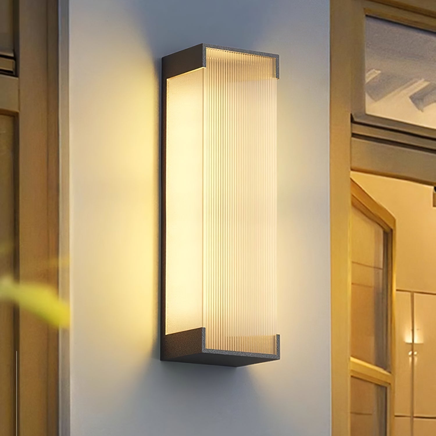 Rectangular Solar Outdoor Wall Light - Blowlighting