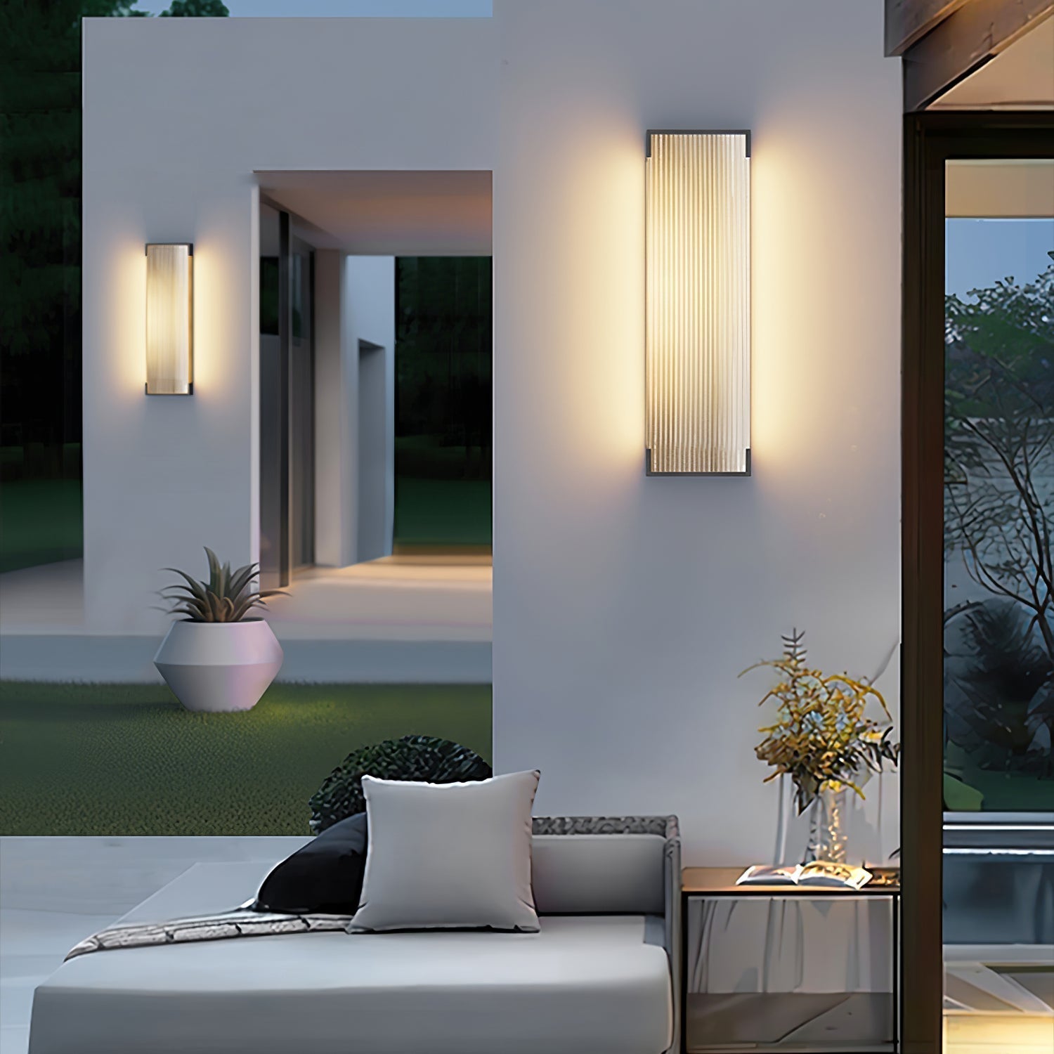 Rectangular Solar Outdoor Wall Light - Blowlighting