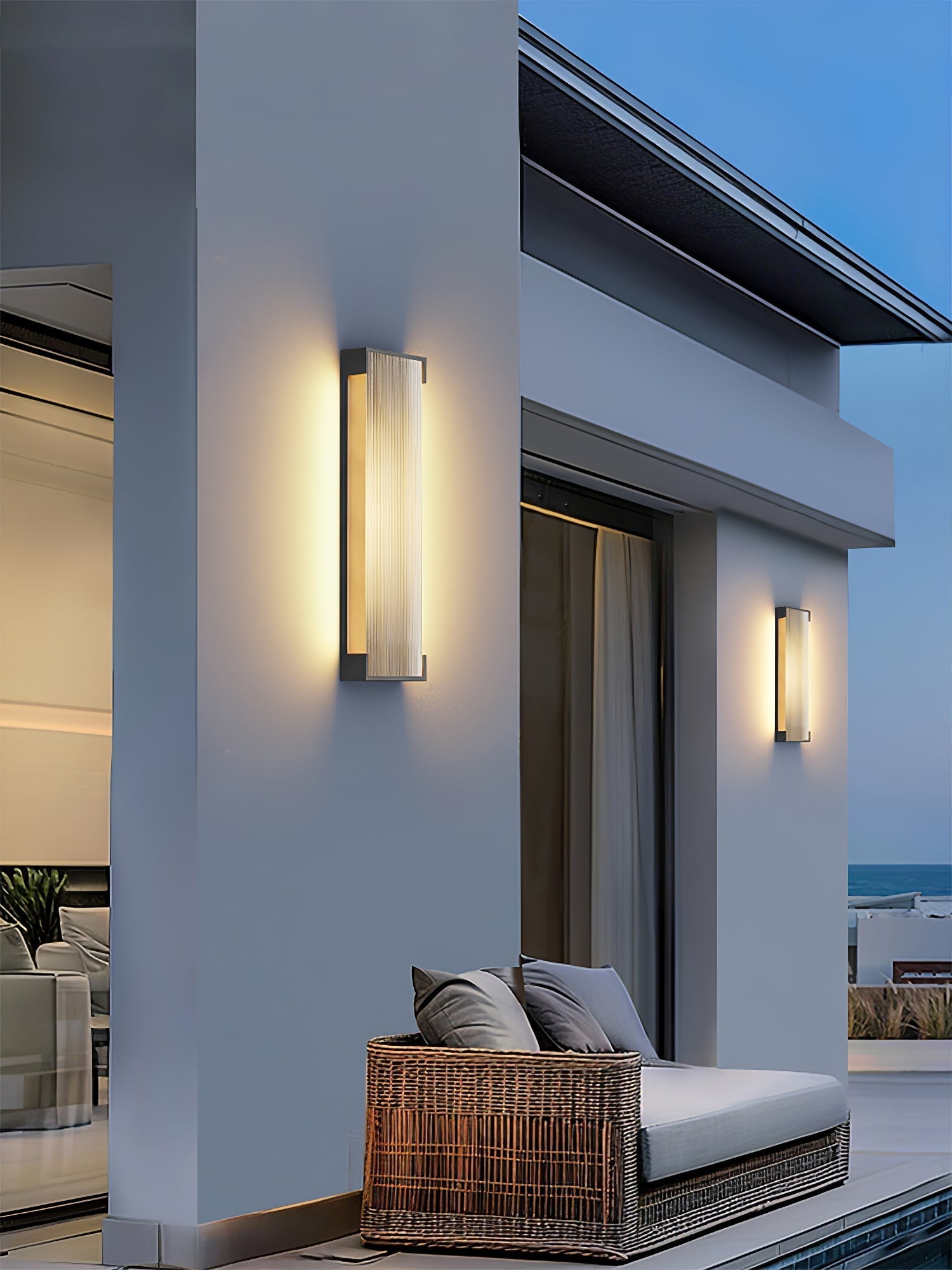 Rectangular Solar Outdoor Wall Light - Blowlighting