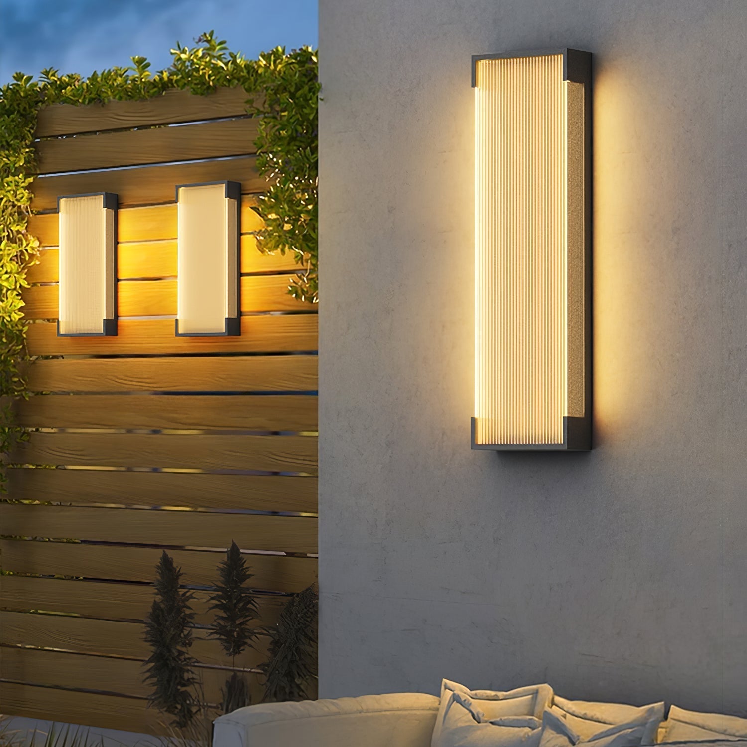 Rectangular Solar Outdoor Wall Light - Blowlighting