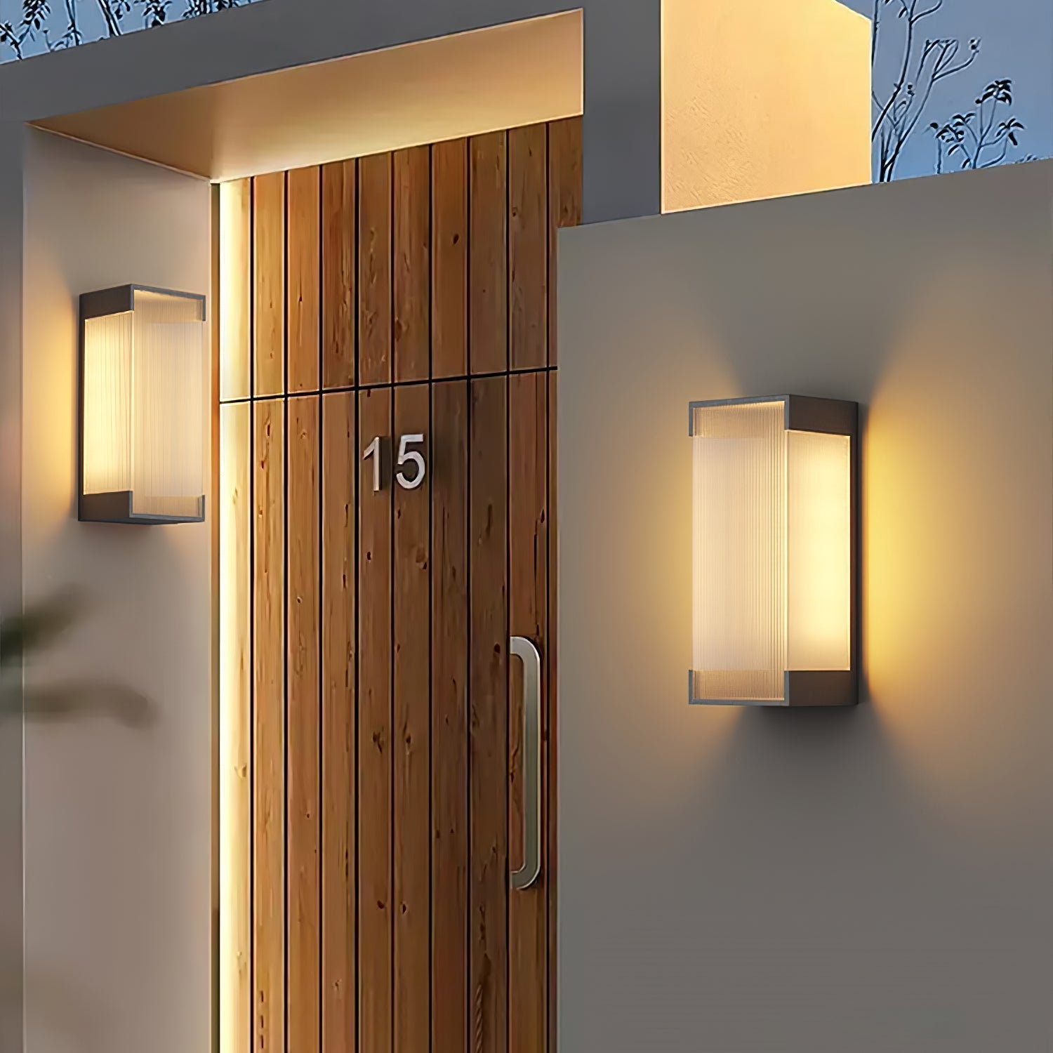 Rectangular Solar Outdoor Wall Light - Blowlighting