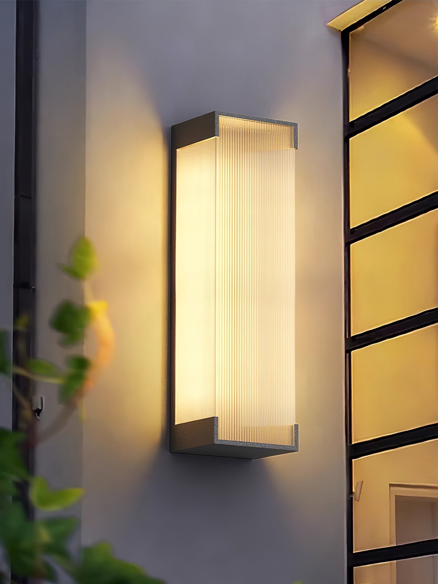 Rectangular Solar Outdoor Wall Light - Blowlighting