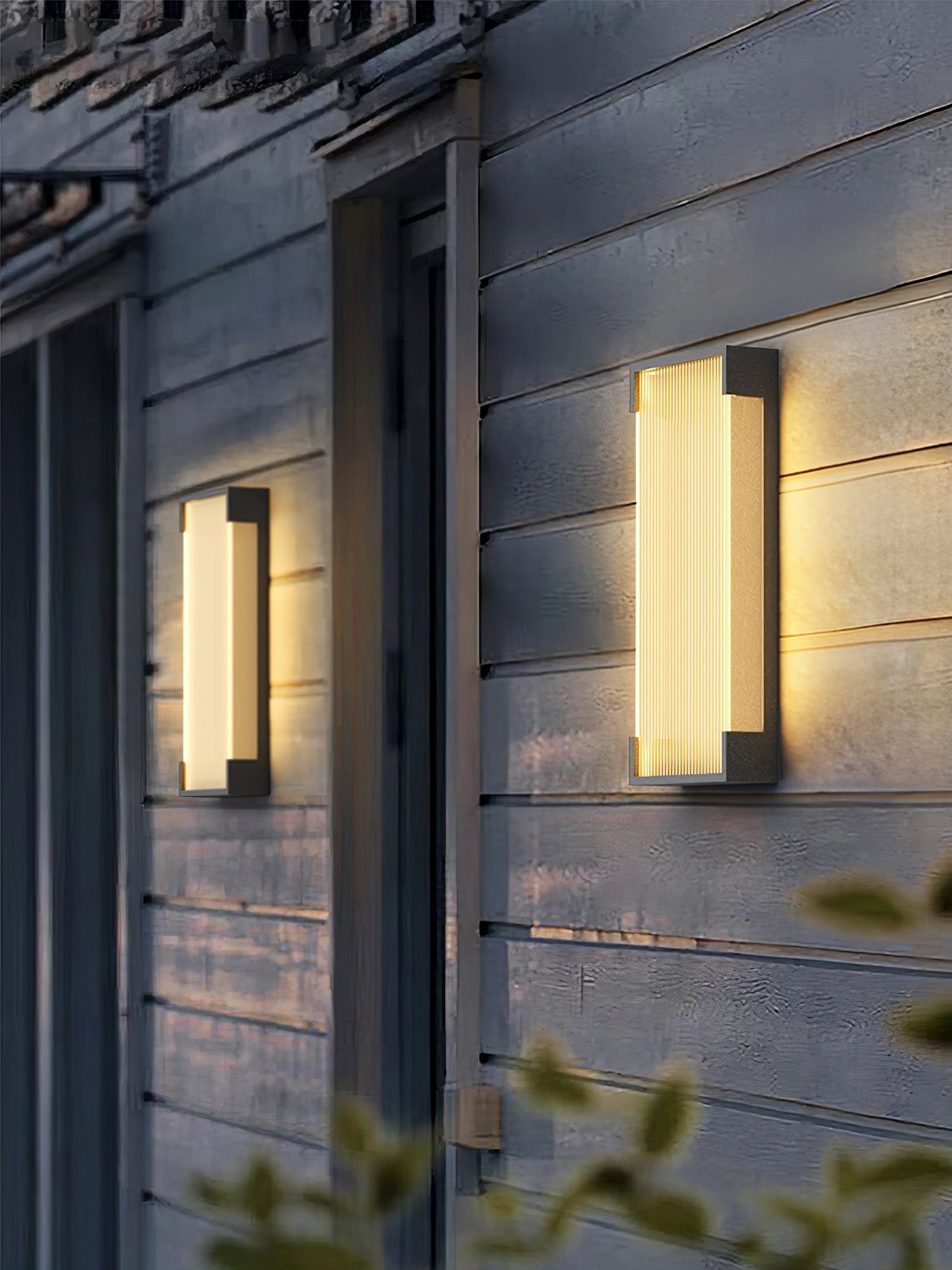 Rectangular Solar Outdoor Wall Light - Blowlighting