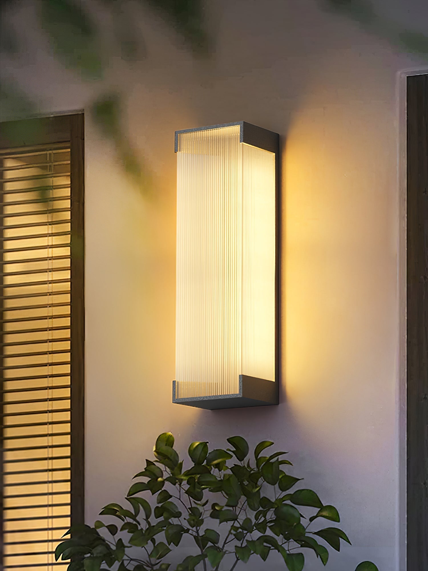 Rectangular Solar Outdoor Wall Light - Blowlighting