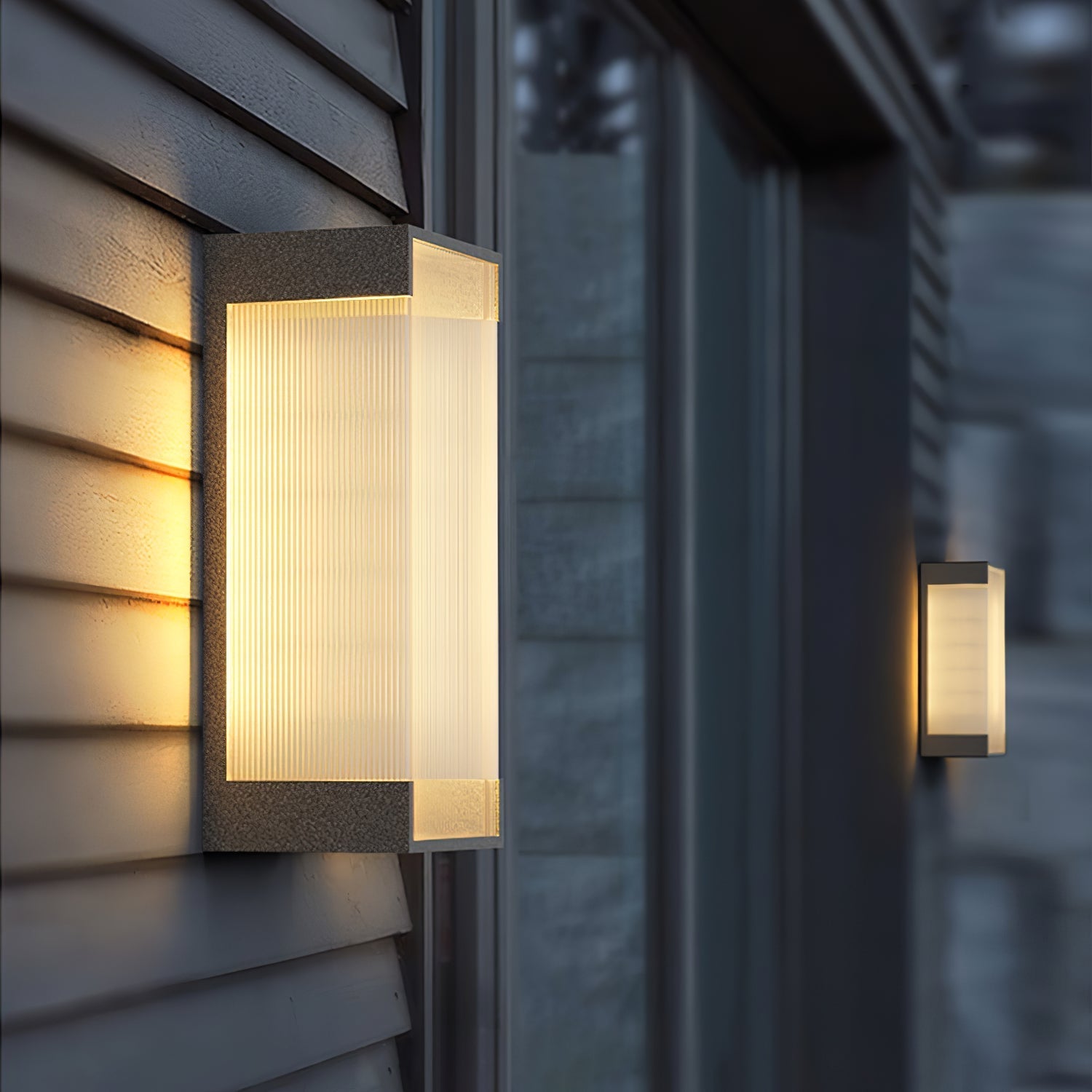 Rectangular Solar Outdoor Wall Light - Blowlighting