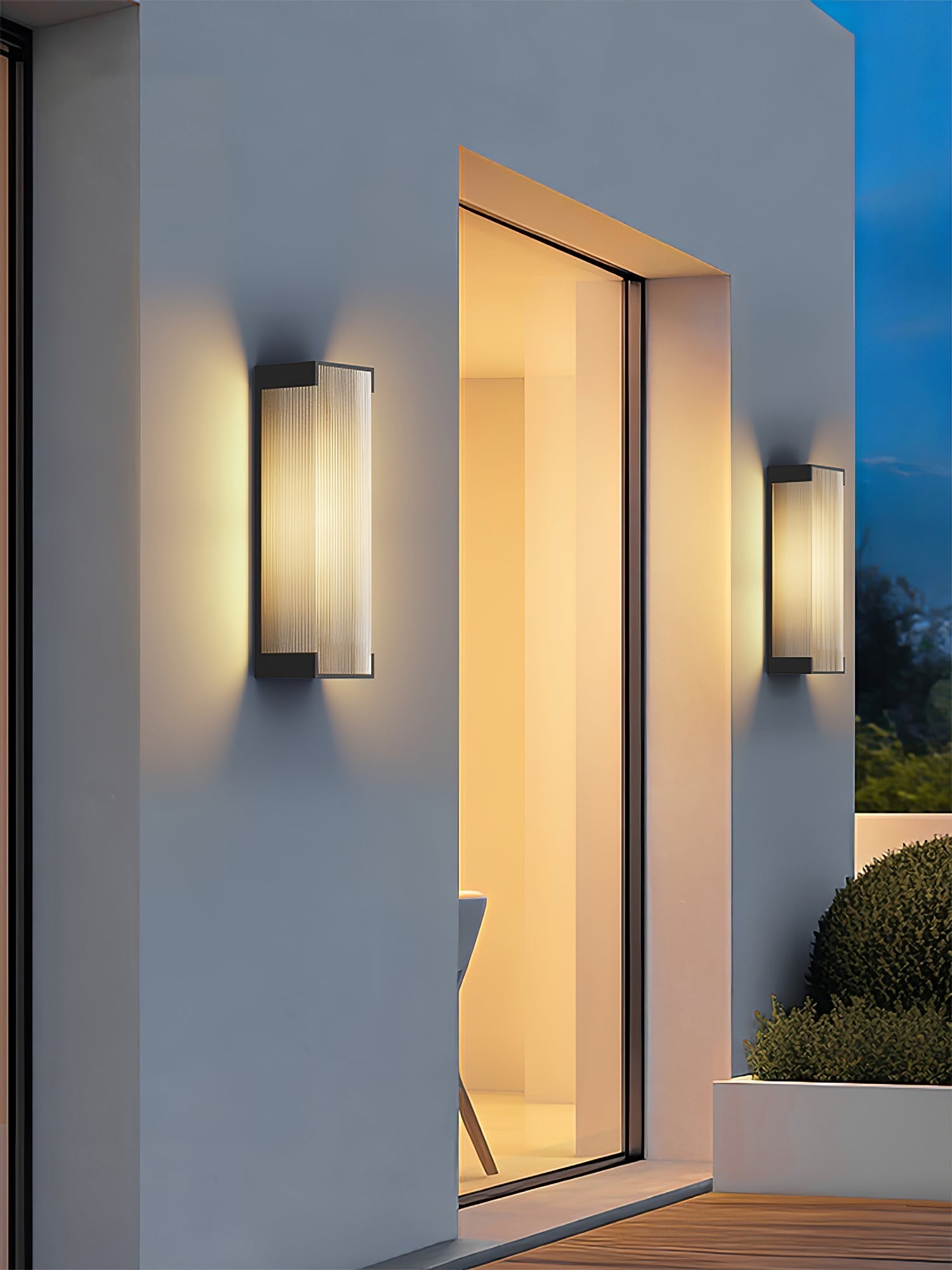 Rectangular Solar Outdoor Wall Light - Blowlighting