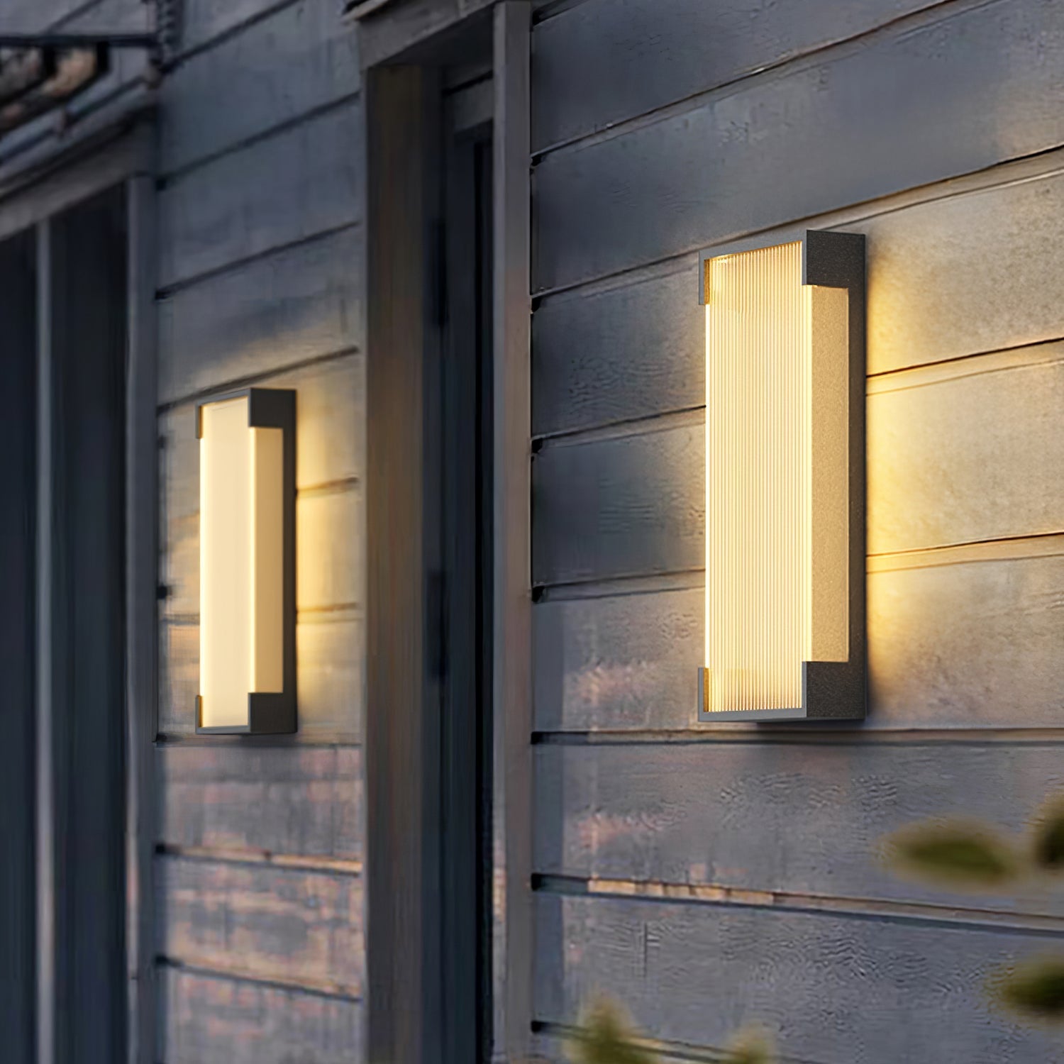 Rectangular Solar Outdoor Wall Light - Blowlighting