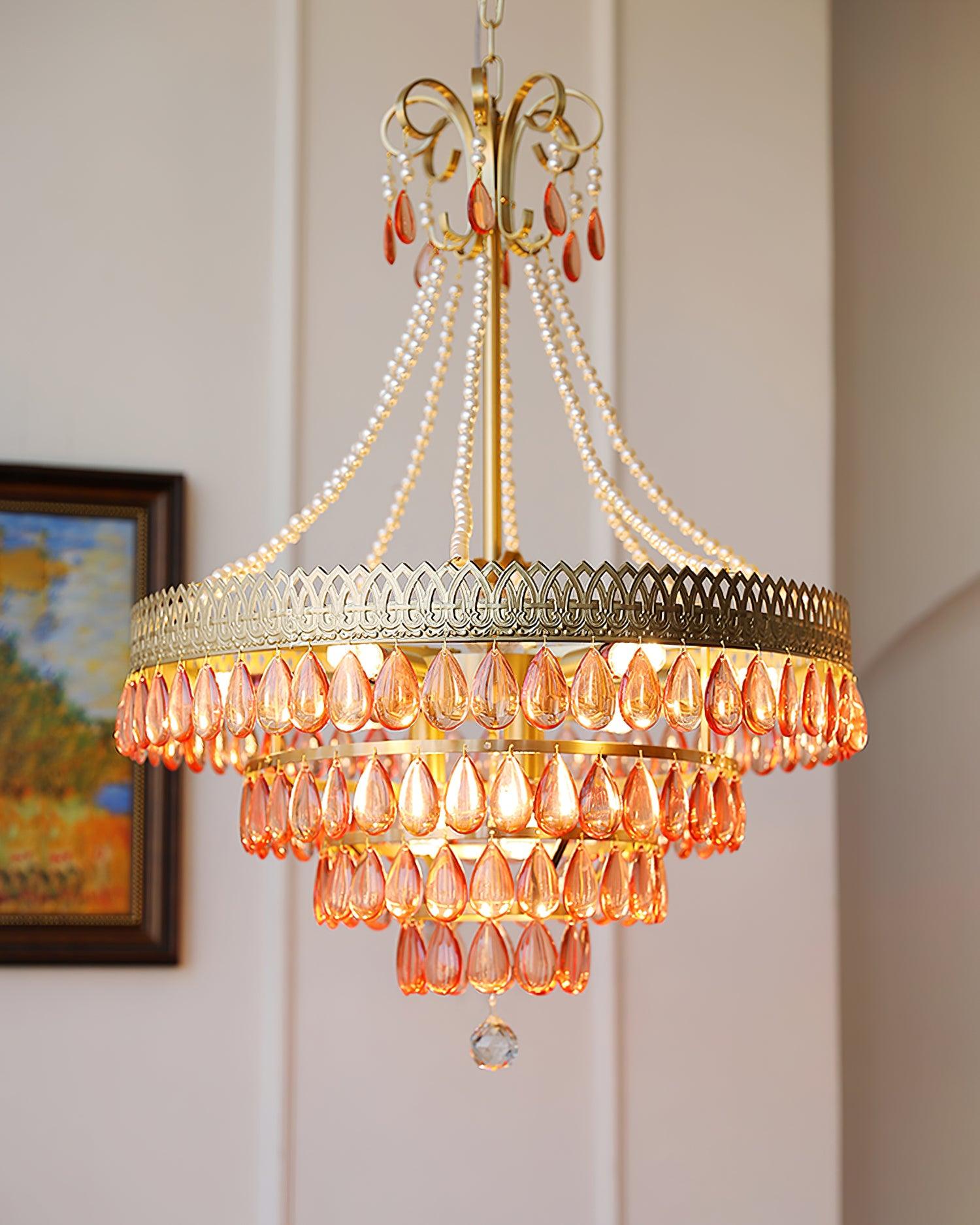 Virello Red Ruby Chandelier - Letslighting