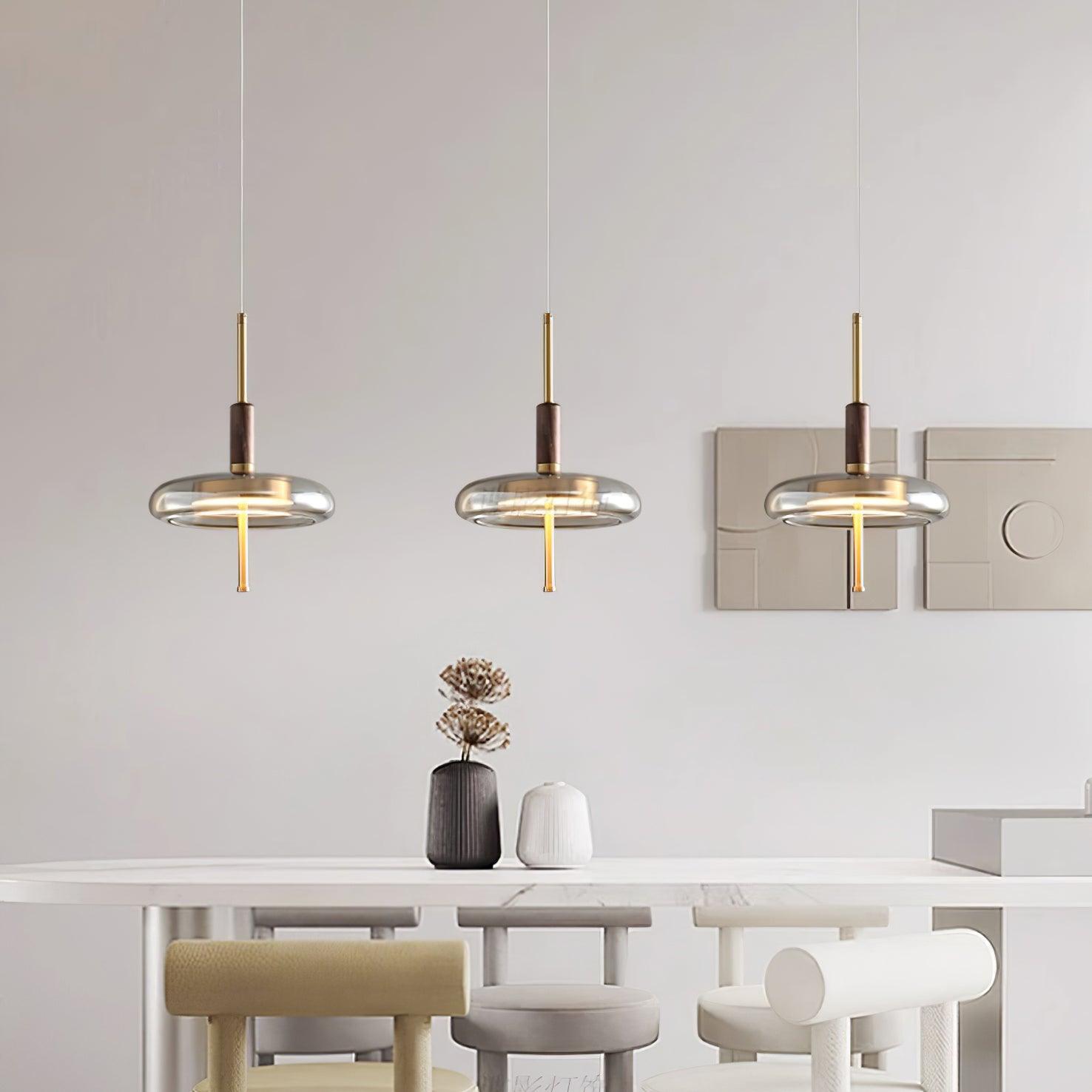 Redondo LED Halo Glass Disc Pendant Lamp - Letslighting