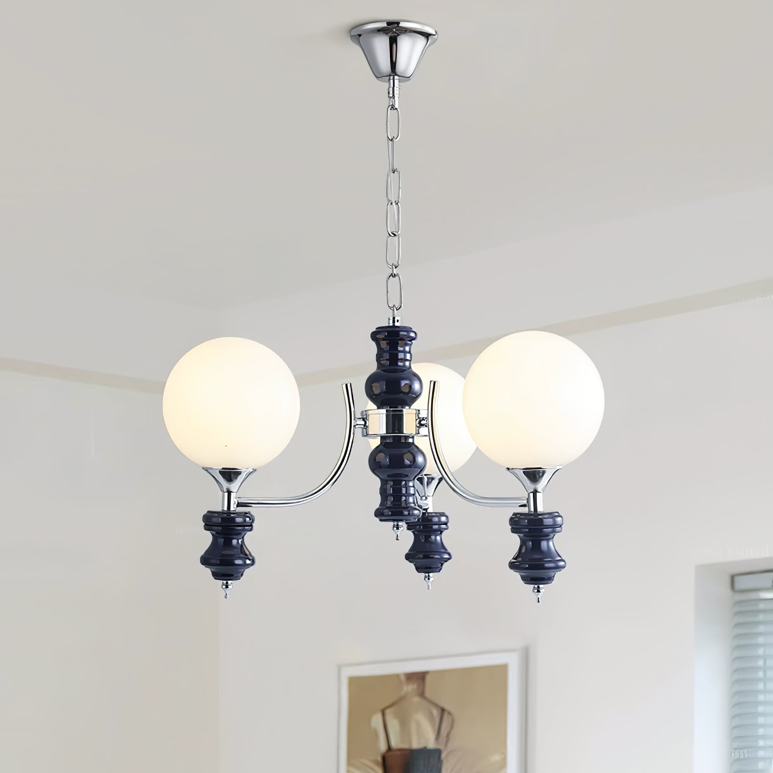 Aurora Chandelier Regal Orb Frosted - Blowlighting