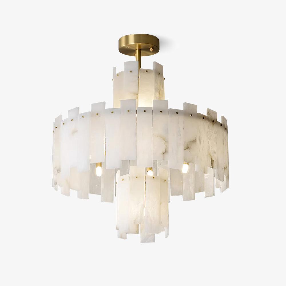 Soraya Art Deco Alabaster Chandelier - Letslighting