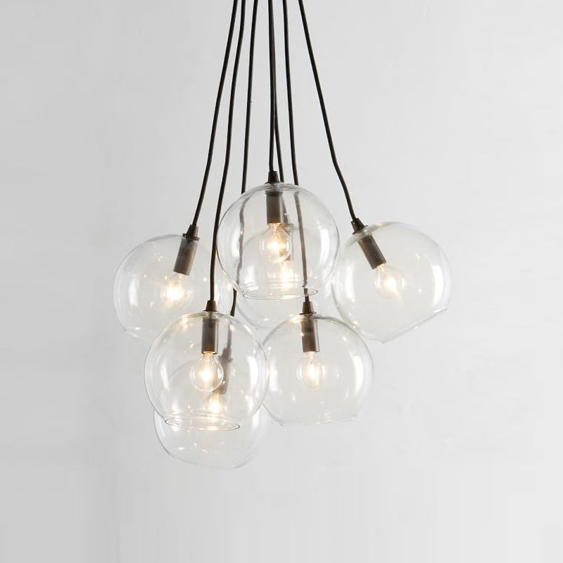 Ucaryra Modern Minimalist Glass Metal Pendant Lamp - Lamp Copper