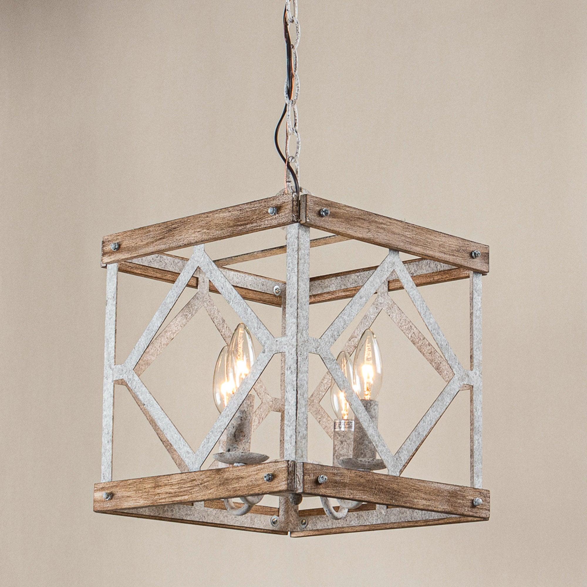 Zelaeora Individual Creativity 4 - Light Wooden Metal Pendant Lamp - Lamp Copper