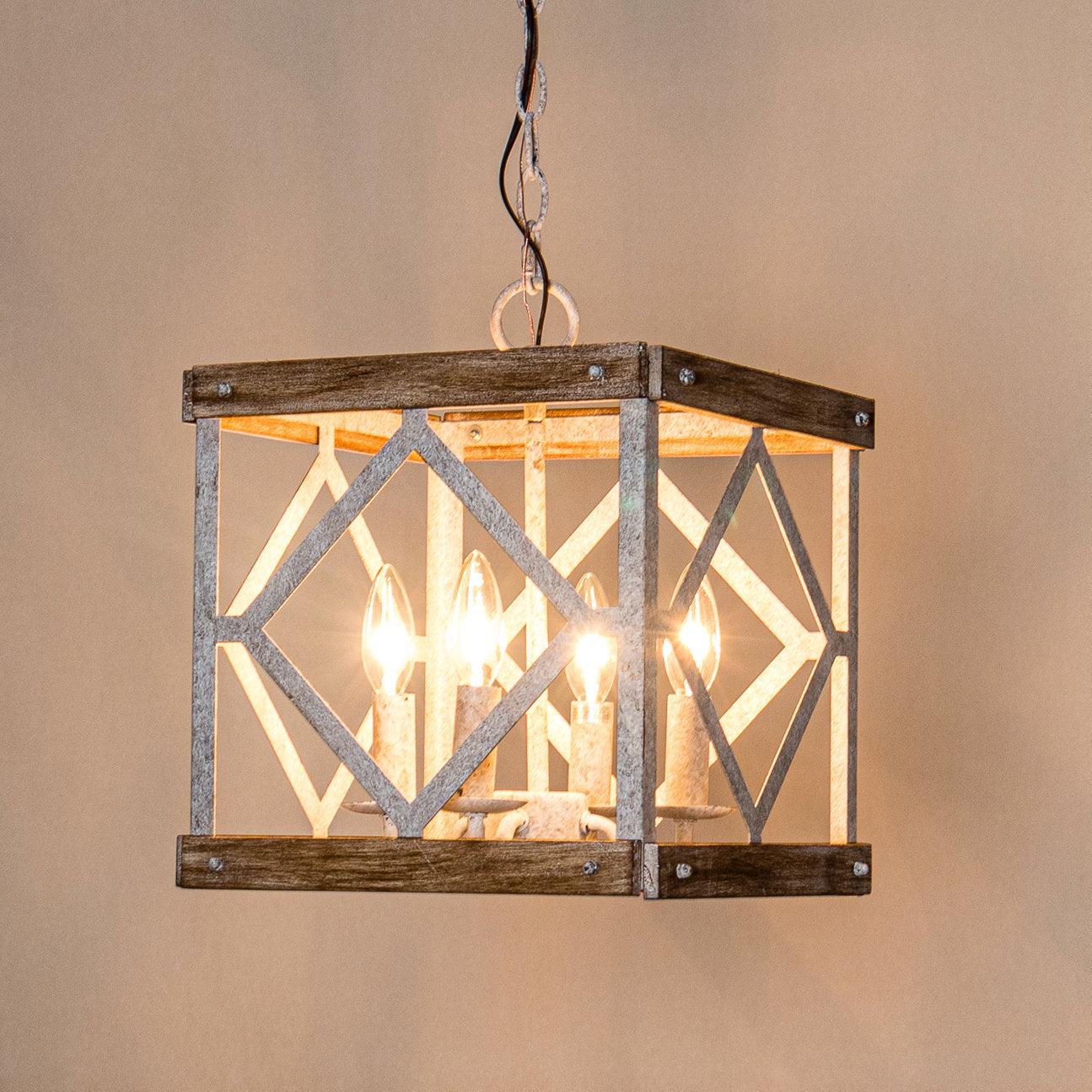 Zelaeora Individual Creativity 4 - Light Wooden Metal Pendant Lamp - Lamp Copper