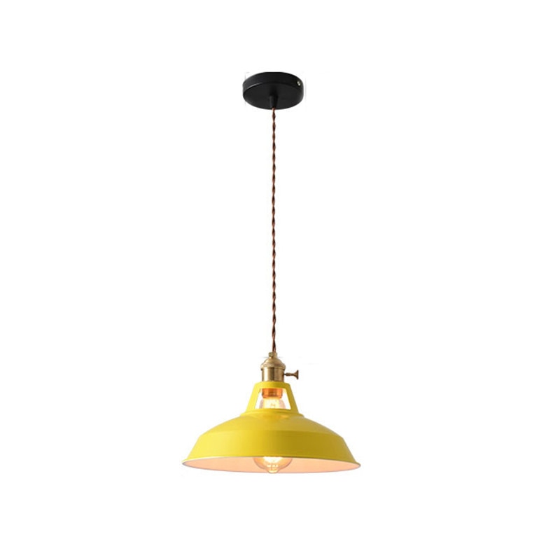 Valentina Lampe Suspension Luminaire Vintage, Métal, Noir/Blanc, Salle à Manger