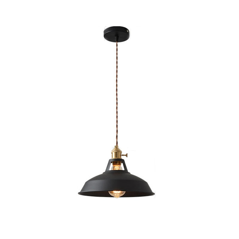 Valentina Lampe Suspension Luminaire Vintage, Métal, Noir/Blanc, Salle à Manger