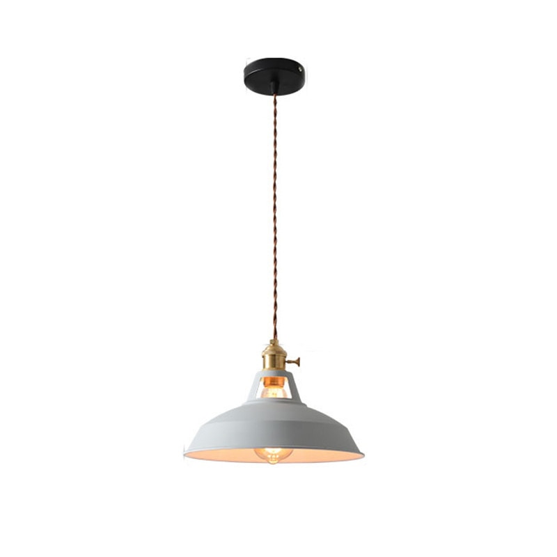 Valentina Lampe Suspension Luminaire Vintage, Métal, Noir/Blanc, Salle à Manger