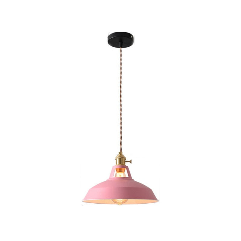 Valentina Lampe Suspension Luminaire Vintage, Métal, Noir/Blanc, Salle à Manger