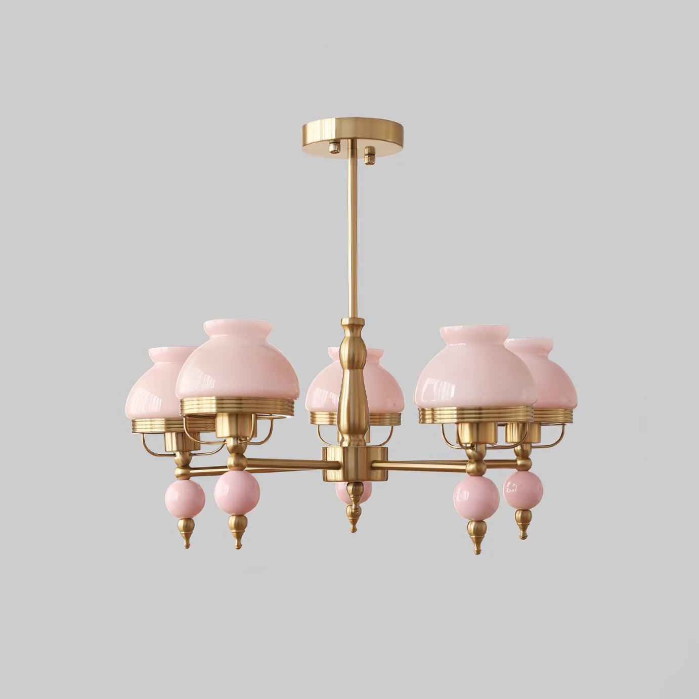 Chandelier Glass and Fixture for Dining or Living Room Vintage - Letslighting