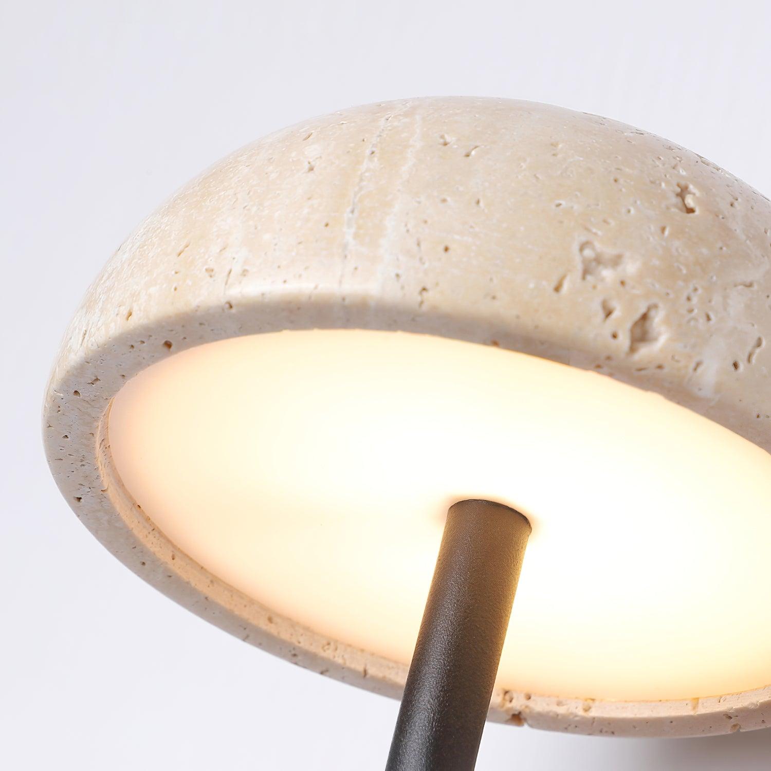 Solaro Wall Light Travertine Half-dome Shade - Letslighting