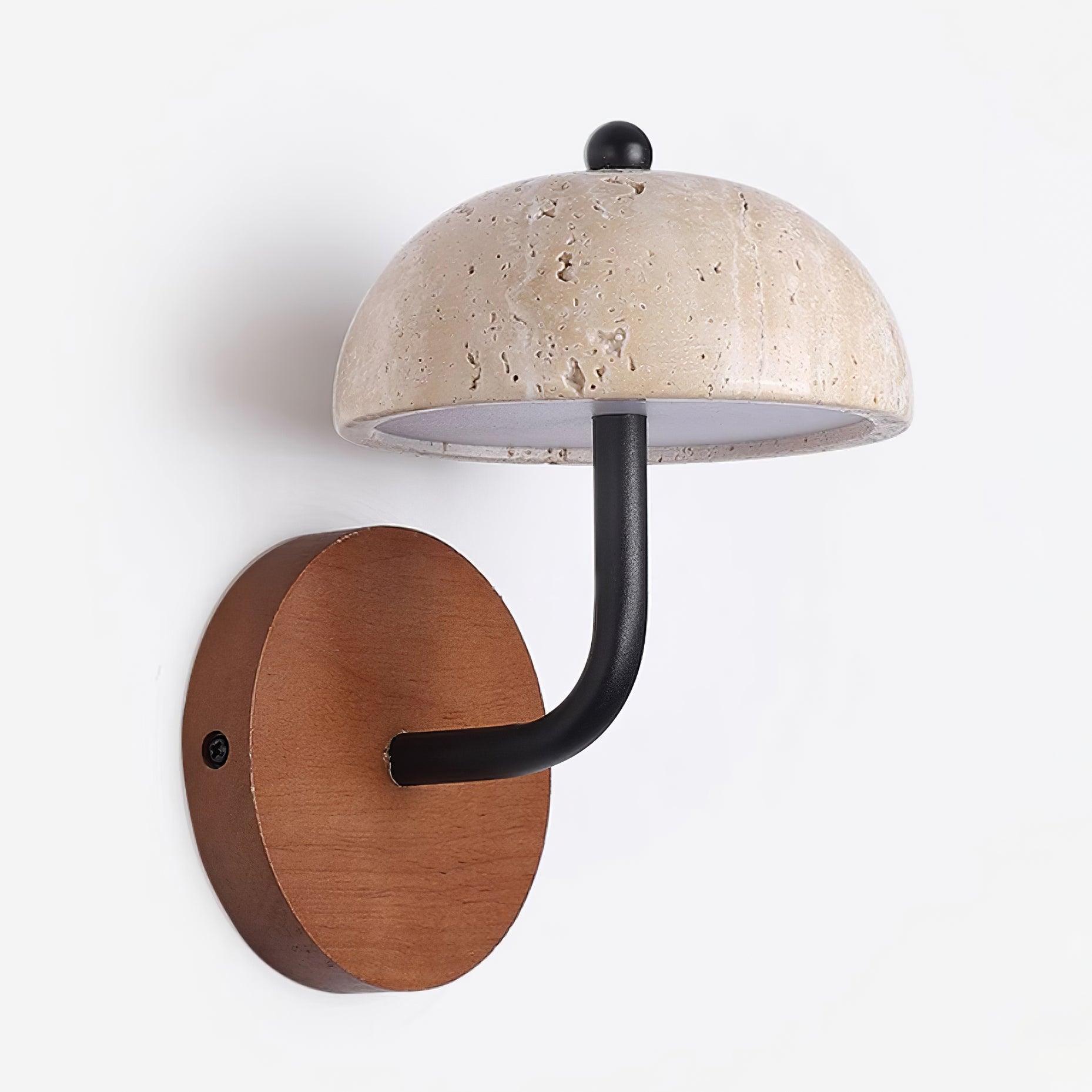 Solaro Wall Light Travertine Half-dome Shade - Letslighting