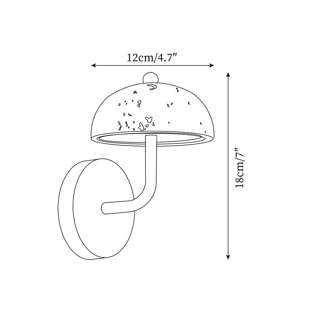 Solaro Wall Light Travertine Half-dome Shade - Letslighting