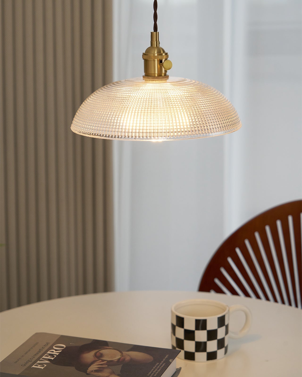 Ribbed Spiral Pendant Swag Light - Blowlighting
