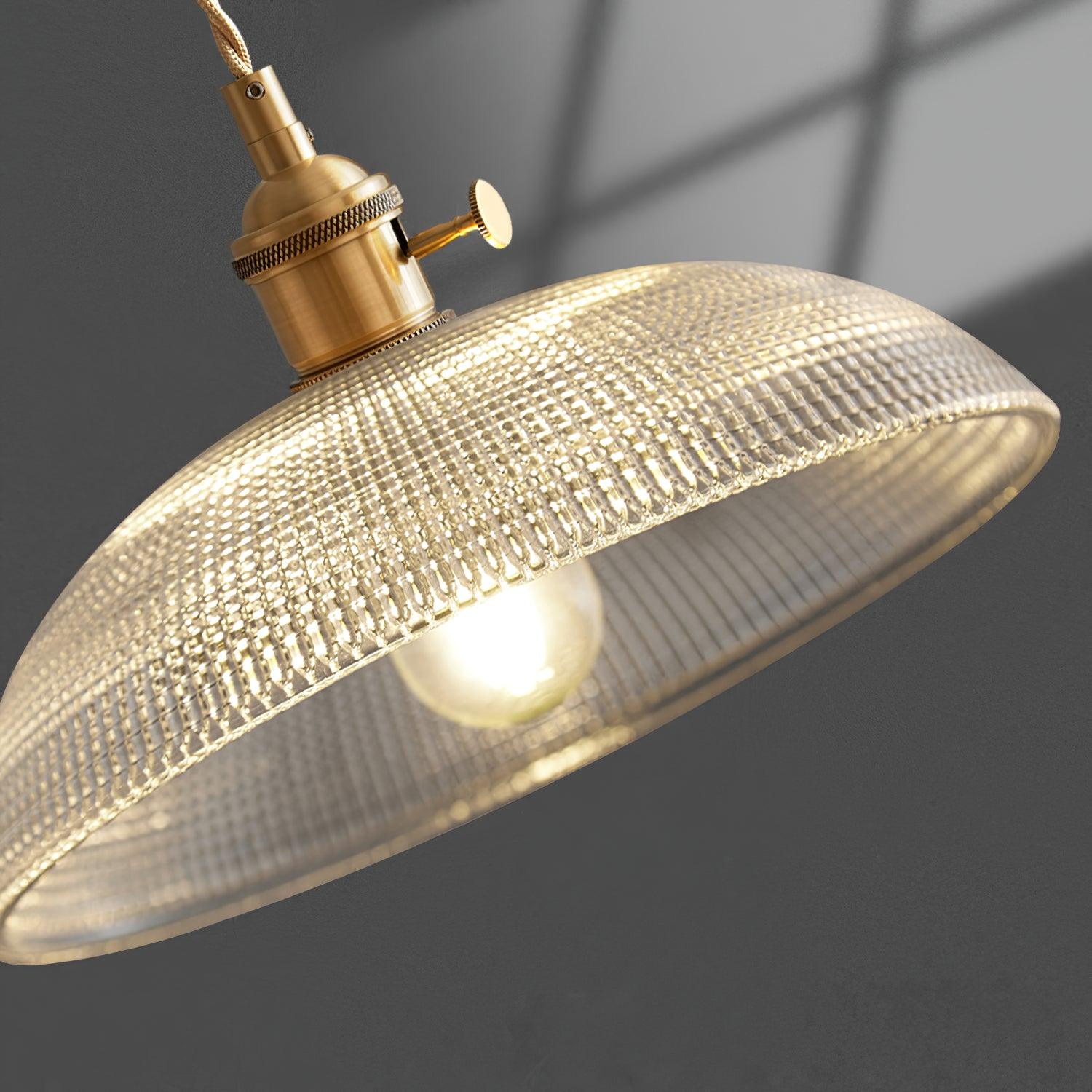Ribbed Spiral Pendant Swag Light - Blowlighting