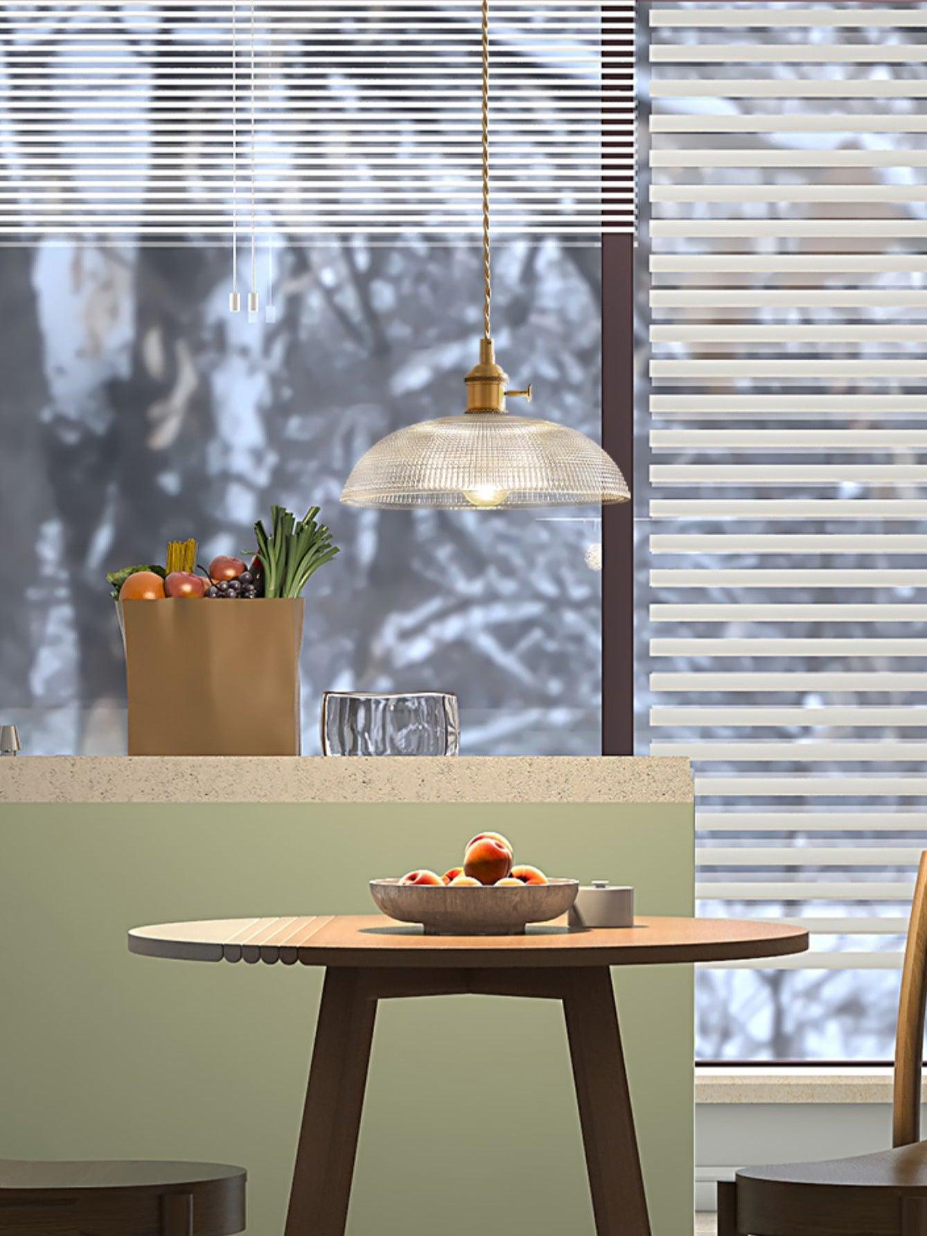 Ribbed Spiral Pendant Swag Light - Blowlighting