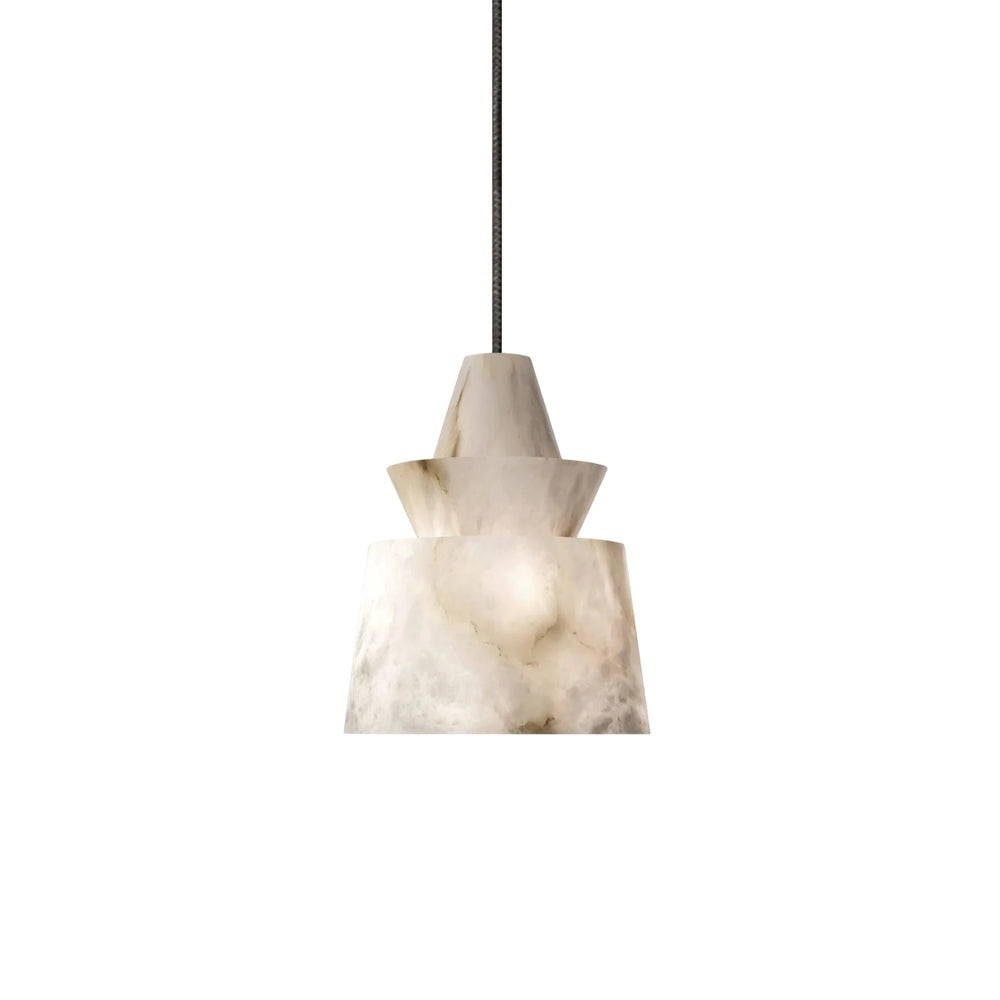 Ezion Layered White Alabaster Pendant Lamp - Letslighting
