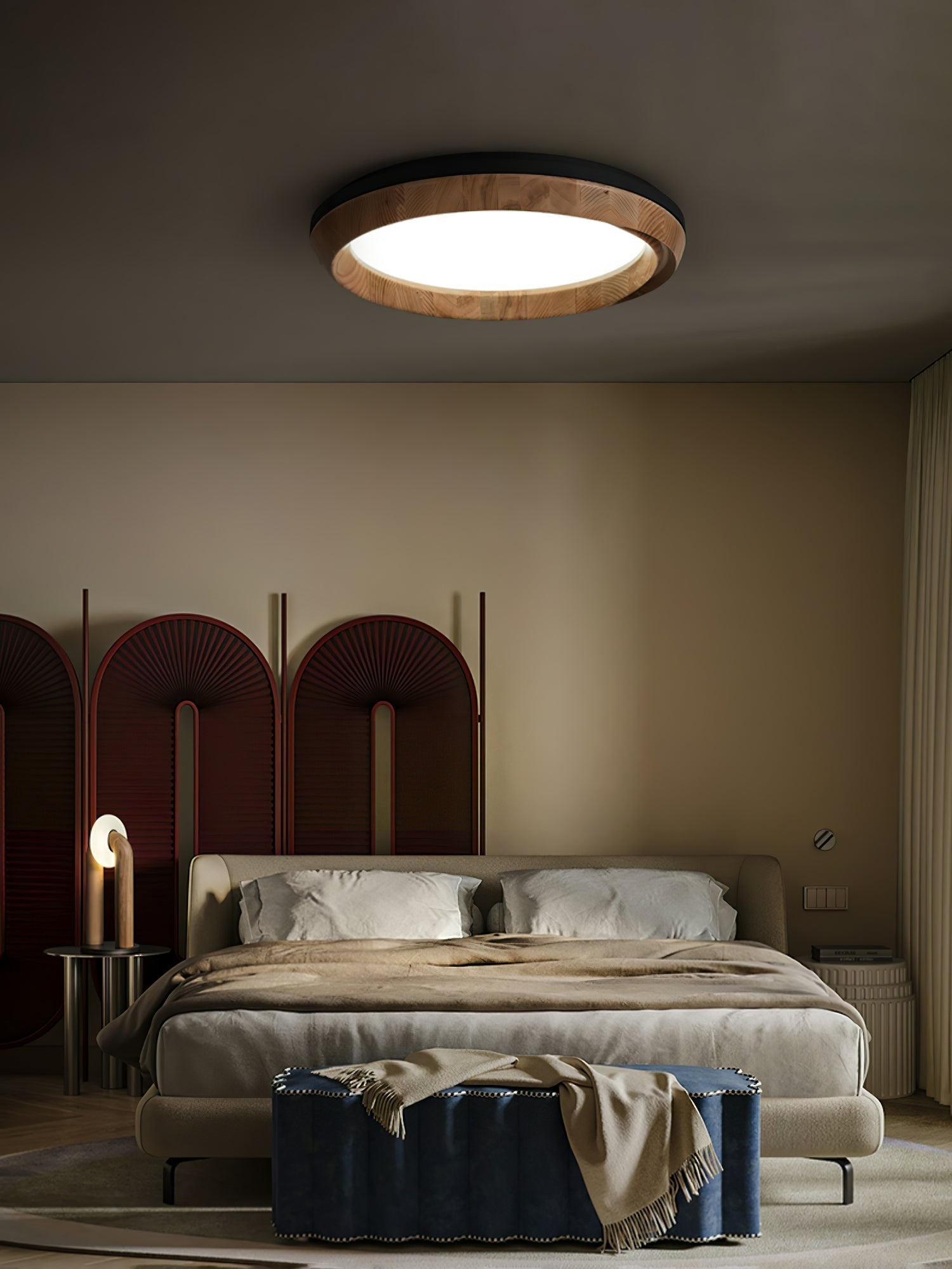 Ripple Wood Ceiling Light - Blowlighting