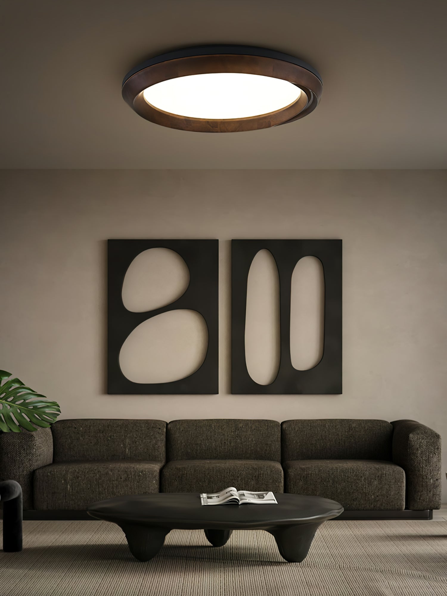 Ripple Wood Ceiling Light - Blowlighting