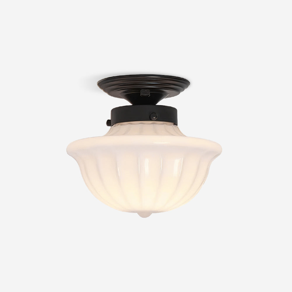 Evola Vintage Opal Glass Ceiling Light - Letslighting
