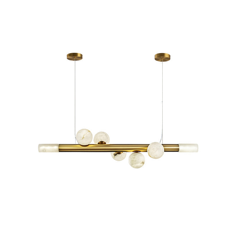 Avaros Modern Minimalist Alabaster Pendant Light - Lamp Copper