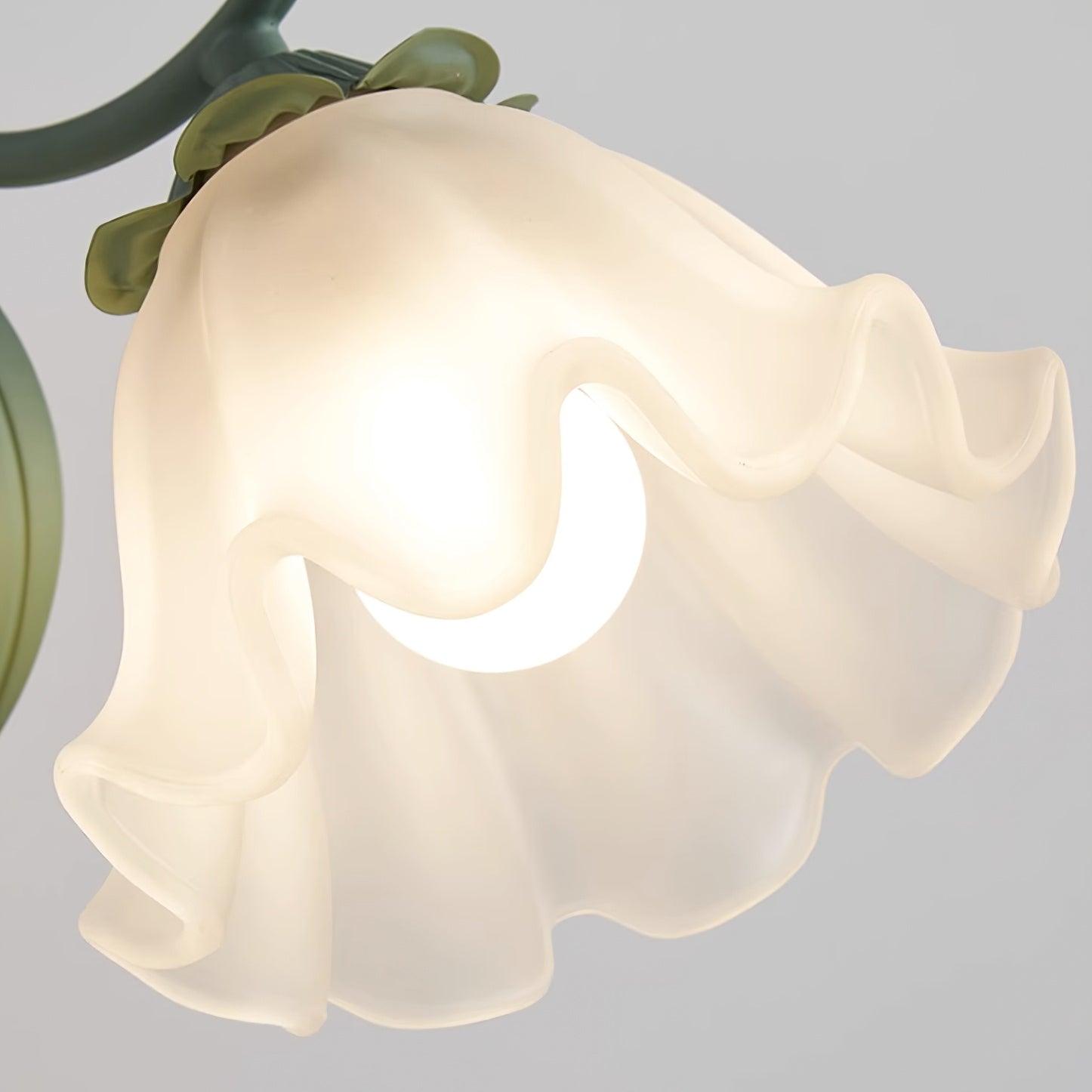 Wall Lamp Vintage Floral Glass Shade for Bedroom and Living Room - Letslighting