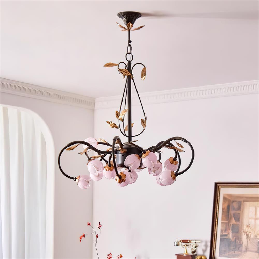 Giulia Chandelier Floral Glass Romantic Elegance - Letslighting
