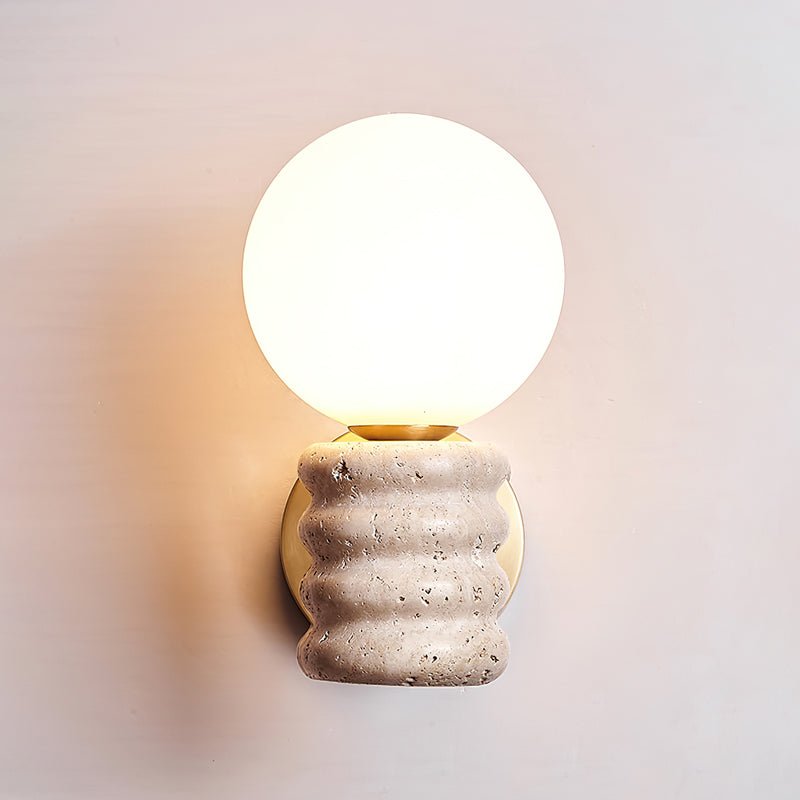 Zevelara Stacked Travertine Wall Light - Letslighting