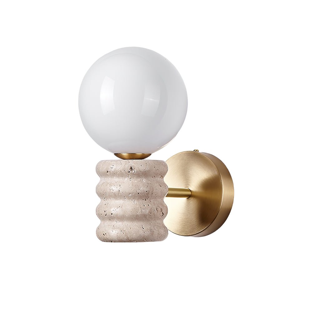 Zevelara Stacked Travertine Wall Light - Letslighting