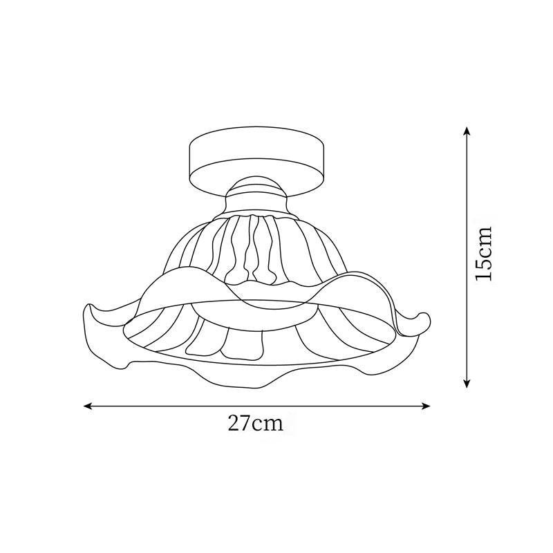 Rosa Glass Ceiling Lamp Brass Trim Elegant - Letslighting