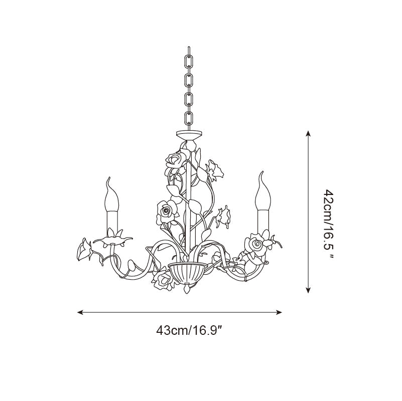 Evelisse Vintage White Chandelier - Letslighting