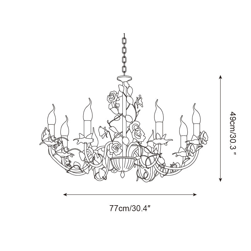 Evelisse Vintage White Chandelier - Letslighting